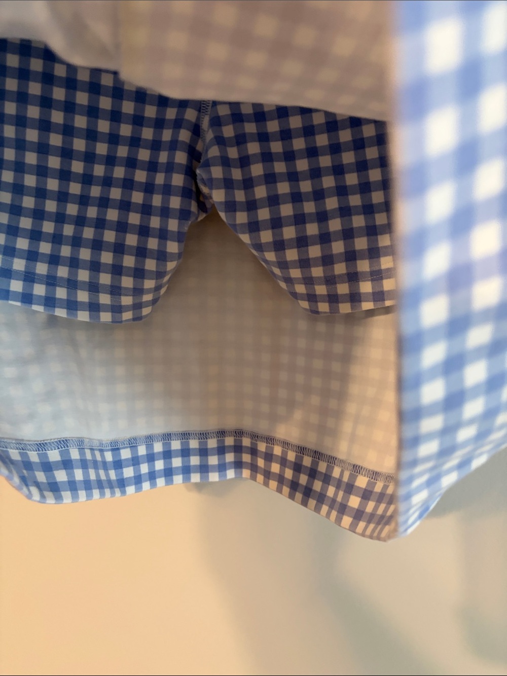 Duluth Trading Co light Blue and White Gingham Skort.cotton/spandex.Med.Pockets - Picture 7 of 9
